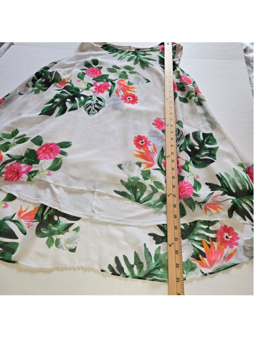 Vince Camuto Women's Floral Sleeveless White Green Pink Tank Top Plus Sz 2X - Picture 6 of 11